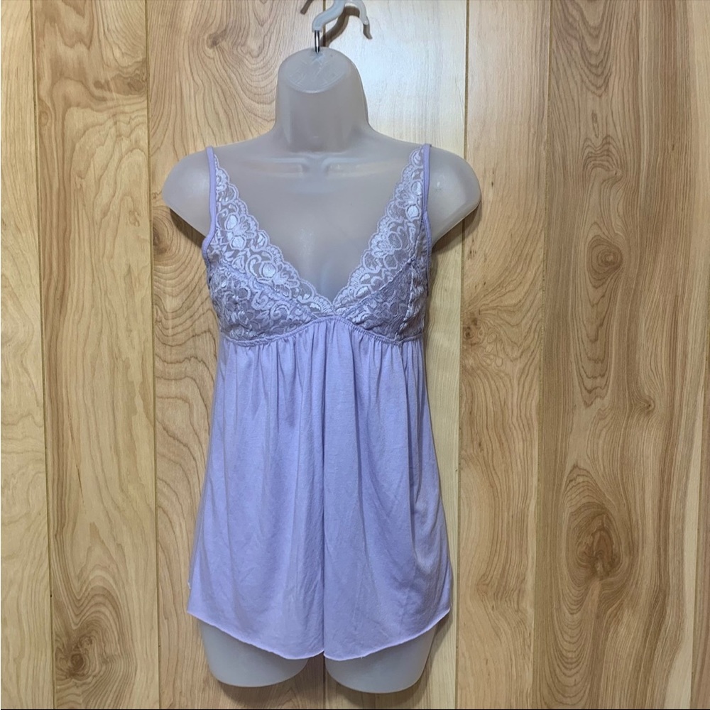 5/$45 SALE Women‘s Size XS Purple Floral/Flowers Lace Sleep/Lingerie Top
